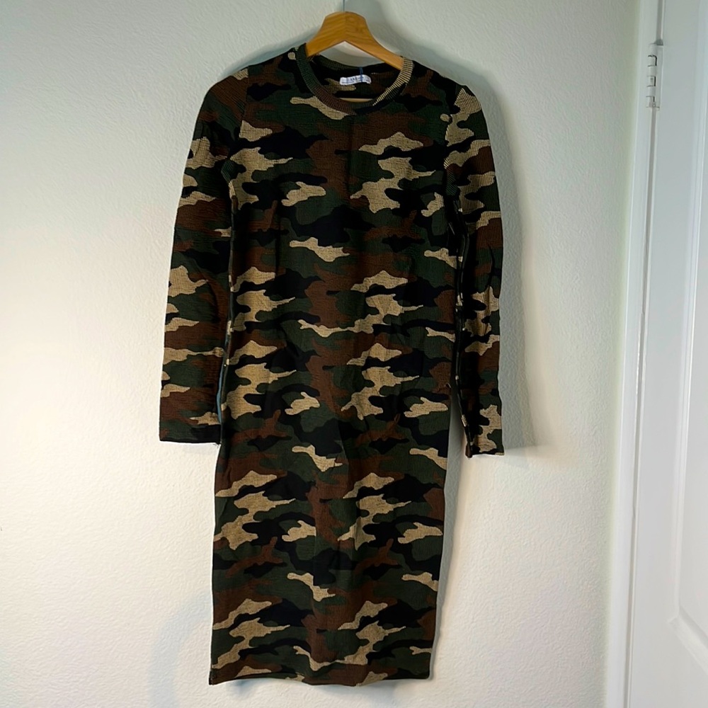 NWT camouflage print midi dress size small